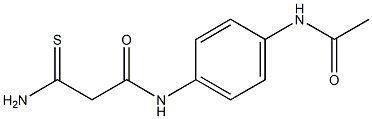 2-carbamothioyl-N-(4-acetamidophenyl)acetamide Struktur