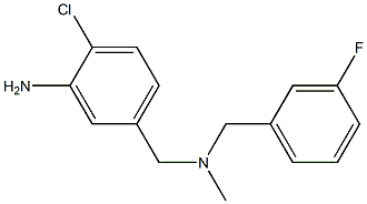 2-chloro-5-({[(3-fluorophenyl)methyl](methyl)amino}methyl)aniline Struktur