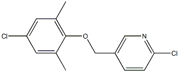 2-chloro-5-(4-chloro-2,6-dimethylphenoxymethyl)pyridine Struktur