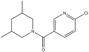 2-chloro-5-[(3,5-dimethylpiperidin-1-yl)carbonyl]pyridine Struktur