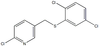 2-chloro-5-{[(2,5-dichlorophenyl)sulfanyl]methyl}pyridine Struktur