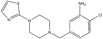 2-chloro-5-{[4-(1,3-thiazol-2-yl)piperazin-1-yl]methyl}aniline Struktur