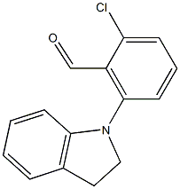 2-chloro-6-(2,3-dihydro-1H-indol-1-yl)benzaldehyde Struktur