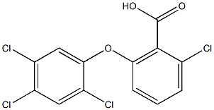 2-chloro-6-(2,4,5-trichlorophenoxy)benzoic acid Struktur