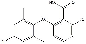 2-chloro-6-(4-chloro-2,6-dimethylphenoxy)benzoic acid Struktur