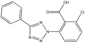 2-chloro-6-(5-phenyl-2H-1,2,3,4-tetrazol-2-yl)benzoic acid Struktur