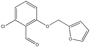 2-chloro-6-(furan-2-ylmethoxy)benzaldehyde Struktur