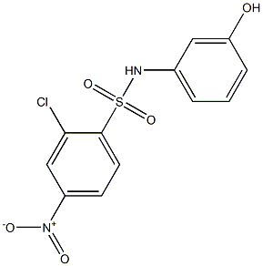 2-chloro-N-(3-hydroxyphenyl)-4-nitrobenzene-1-sulfonamide Struktur