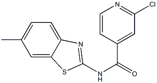 2-chloro-N-(6-methyl-1,3-benzothiazol-2-yl)pyridine-4-carboxamide Struktur