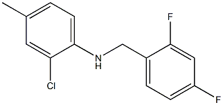 2-chloro-N-[(2,4-difluorophenyl)methyl]-4-methylaniline Struktur