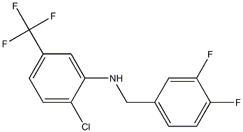 2-chloro-N-[(3,4-difluorophenyl)methyl]-5-(trifluoromethyl)aniline Struktur