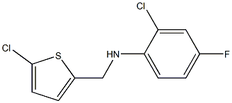 2-chloro-N-[(5-chlorothiophen-2-yl)methyl]-4-fluoroaniline Struktur