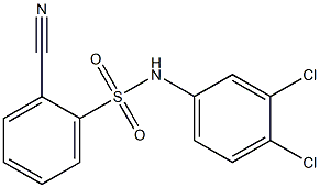 2-cyano-N-(3,4-dichlorophenyl)benzene-1-sulfonamide Struktur