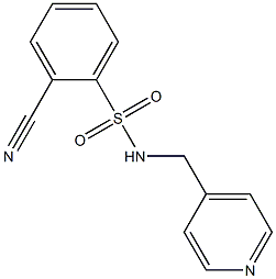 2-cyano-N-(pyridin-4-ylmethyl)benzene-1-sulfonamide Struktur