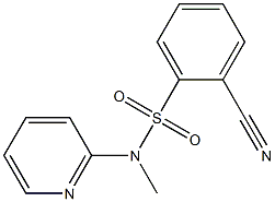 2-cyano-N-methyl-N-(pyridin-2-yl)benzene-1-sulfonamide Struktur