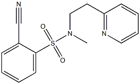 2-cyano-N-methyl-N-[2-(pyridin-2-yl)ethyl]benzene-1-sulfonamide Struktur