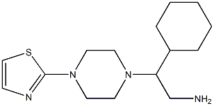 2-cyclohexyl-2-[4-(1,3-thiazol-2-yl)piperazin-1-yl]ethan-1-amine Struktur