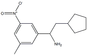 2-cyclopentyl-1-(3-methyl-5-nitrophenyl)ethan-1-amine Struktur