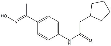 2-cyclopentyl-N-{4-[(1E)-N-hydroxyethanimidoyl]phenyl}acetamide Struktur