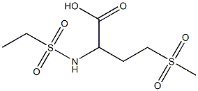 2-ethanesulfonamido-4-methanesulfonylbutanoic acid Struktur