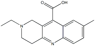 2-ethyl-8-methyl-1,2,3,4-tetrahydrobenzo[b]-1,6-naphthyridine-10-carboxylic acid Struktur