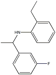 2-ethyl-N-[1-(3-fluorophenyl)ethyl]aniline Struktur