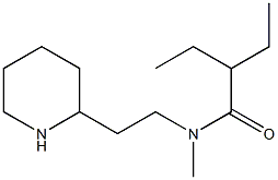 2-ethyl-N-methyl-N-[2-(piperidin-2-yl)ethyl]butanamide Struktur