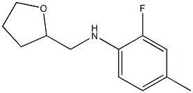 2-fluoro-4-methyl-N-(oxolan-2-ylmethyl)aniline Struktur