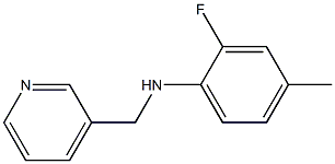 2-fluoro-4-methyl-N-(pyridin-3-ylmethyl)aniline Struktur