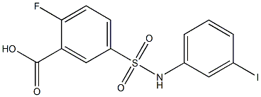 2-fluoro-5-[(3-iodophenyl)sulfamoyl]benzoic acid Struktur