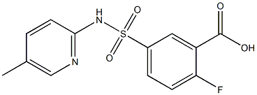 2-fluoro-5-[(5-methylpyridin-2-yl)sulfamoyl]benzoic acid Struktur