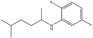 2-fluoro-5-methyl-N-(5-methylhexan-2-yl)aniline Struktur