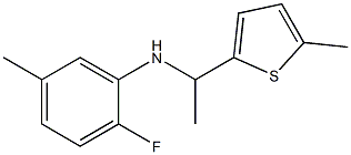 2-fluoro-5-methyl-N-[1-(5-methylthiophen-2-yl)ethyl]aniline Struktur