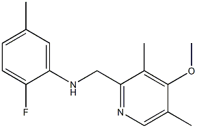 2-fluoro-N-[(4-methoxy-3,5-dimethylpyridin-2-yl)methyl]-5-methylaniline Struktur