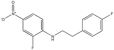 2-fluoro-N-[2-(4-fluorophenyl)ethyl]-4-nitroaniline Struktur