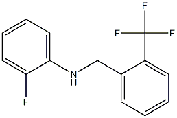 2-fluoro-N-{[2-(trifluoromethyl)phenyl]methyl}aniline Struktur