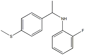 2-fluoro-N-{1-[4-(methylsulfanyl)phenyl]ethyl}aniline Struktur