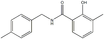 2-hydroxy-3-methyl-N-[(4-methylphenyl)methyl]benzamide Struktur