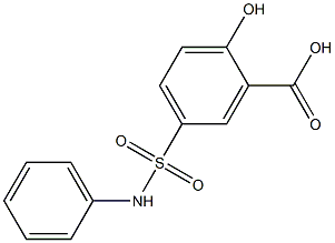 2-hydroxy-5-(phenylsulfamoyl)benzoic acid Struktur