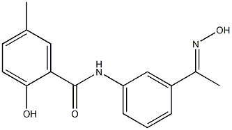 2-hydroxy-N-{3-[1-(hydroxyimino)ethyl]phenyl}-5-methylbenzamide Struktur