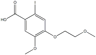 2-iodo-5-methoxy-4-(2-methoxyethoxy)benzoic acid Struktur