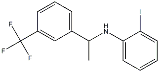 2-iodo-N-{1-[3-(trifluoromethyl)phenyl]ethyl}aniline Struktur