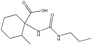 2-methyl-1-{[(propylamino)carbonyl]amino}cyclohexanecarboxylic acid Struktur