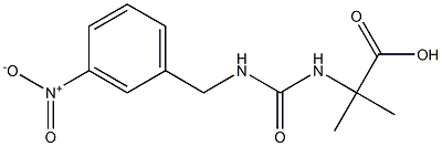 2-methyl-2-({[(3-nitrophenyl)methyl]carbamoyl}amino)propanoic acid Struktur