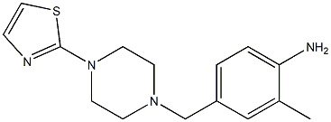 2-methyl-4-{[4-(1,3-thiazol-2-yl)piperazin-1-yl]methyl}aniline Struktur