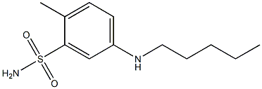 2-methyl-5-(pentylamino)benzene-1-sulfonamide Struktur