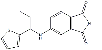 2-methyl-5-{[1-(thiophen-2-yl)propyl]amino}-2,3-dihydro-1H-isoindole-1,3-dione Struktur