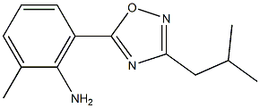 2-methyl-6-[3-(2-methylpropyl)-1,2,4-oxadiazol-5-yl]aniline Struktur