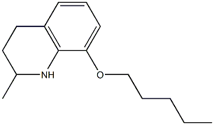 2-methyl-8-(pentyloxy)-1,2,3,4-tetrahydroquinoline Struktur