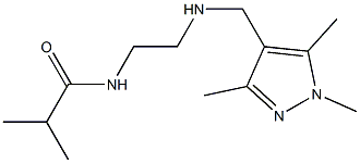 2-methyl-N-(2-{[(1,3,5-trimethyl-1H-pyrazol-4-yl)methyl]amino}ethyl)propanamide Struktur